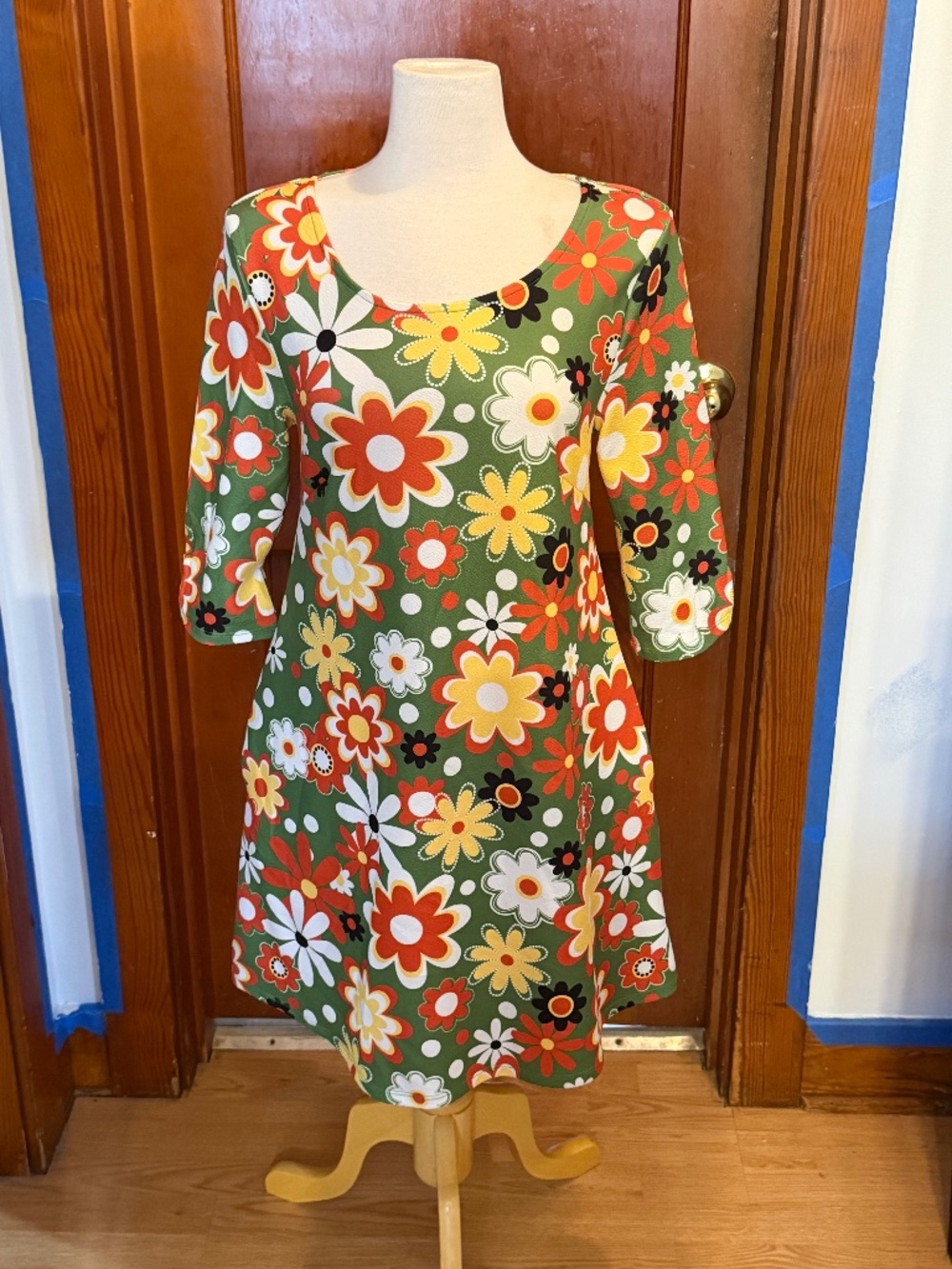 Unique Vintage Smak Parlour 70s Retro Floral Mini Dress